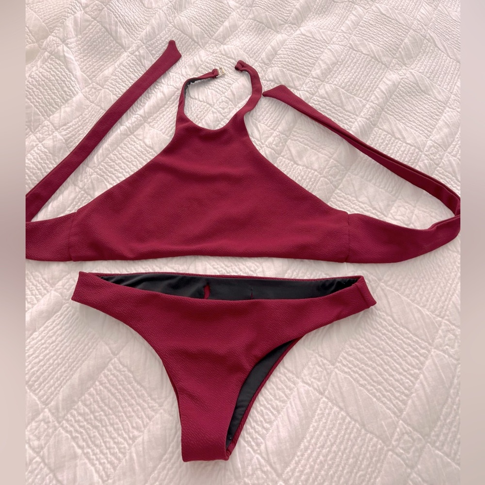 Beach Riot Burgundy Bikini Set